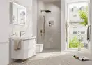 Змішувач для раковини 150 CoolStart EcoSmart+ Hansgrohe Tecturis E (колір - шліфована бронза), з донним клапаном 73053140