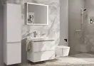 Змішувач для раковини 210 Fine CoolStart EcoSmart+ Hansgrohe Tecturis E (колір - білий матовий), з поворотним виливом та донним клапаном Push-Open 73060700