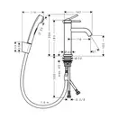 Hansgrohe Tecturis S Змішувач для раковини, чорний матовий (73211670)