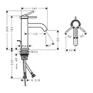 Hansgrohe Tecturis S Змішувач для раковини, чорний матовий (73310670)