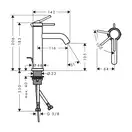 Hansgrohe Tecturis S Змішувач для раковини, чорний матовий (73314670)