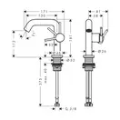 HANSGROHE Tecturis S Змішувач для раковини, хром (73320000)