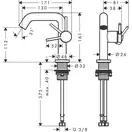Hansgrohe Tecturis S Змішувач для раковини, чорний матовий (73320670)
