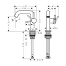 Hansgrohe Tecturis S 110 Змішувач для раковини, матова бронза (73321140)