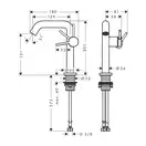 HANSGROHE Tecturis S Змішувач для раковини, чорний матовий (73341670)