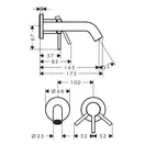 HANSGROHE Tecturis S Змішувач для раковини, чорний матовий (73350670)