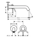Hansgrohe Tecturis S Змішувач для раковини, матова бронза (73351140)