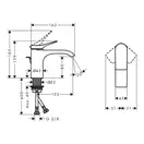 Змішувач для умивальника Hansgrohe Vivenis 80, чорний (75010670)