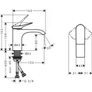 Hansgrohe Vivenis 80 Змішувач для умивальника, хром (75012000)