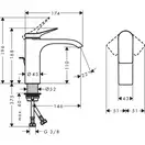 Hansgrohe Vivenis 110 Змішувач для умивальника, хром (75020000)