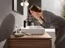 Смеситель для раковины Hansgrohe Vivenis (цвет - чёрный матовый), без донного клапана (75022670) фото 3 Aquada.com.ua
