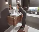 Смеситель для раковины высокий Hansgrohe Vivenis (цвет - белый матовый), без донного клапана (75032700) фото 2 Aquada.com.ua