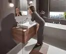 Смеситель для раковины Hansgrohe Vivenis (цвет - хром), с донным клапаном (75033000) фото 2 Aquada.com.ua
