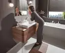 Смеситель для раковины Hansgrohe Vivenis (цвет - белый матовый), с донным клапаном (75033700) фото 2 Aquada.com.ua