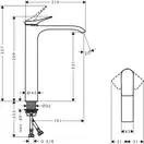 Hansgrohe Vivenis 250 Змішувач для умивальника, Matt Black (75042670)