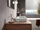 Смеситель для раковины высокий Hansgrohe Vivenis (цвет - белый матовый), без донного клапана (75042700) фото 3 Aquada.com.ua