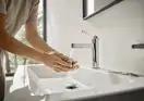 Смеситель для раковины Hansgrohe Finoris (цвет - хром), с донным клапаном (76020000) фото 3 Aquada.com.ua