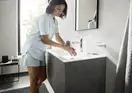 Смеситель для раковины Hansgrohe Finoris (цвет - хром), с донным клапаном (76020000) фото 5 Aquada.com.ua
