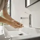 Змішувач для умивальника Hansgrohe Finoris 110 з донним клапаном push-open, хром (76023000)