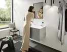 Смеситель для раковины Hansgrohe Finoris (цвет - белый матовый), с донным клапаном Push Open (76023700) фото 3 Aquada.com.ua
