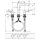 Смеситель для раковины высокий Hansgrohe Finoris (цвет - хром), с донным клапаном Push Open (76034000) фото 4 Aquada.com.ua