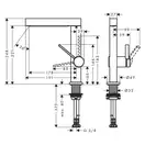 Hansgrohe Finoris 230 Змішувач для умивальника, чорний матовий (76060670)