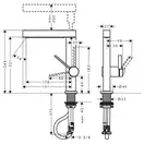 Смеситель для раковины высокий, с вытяжным душем, 2 вида струи Hansgrohe Finoris (цвет - хром), с донным клапаном Push Open (76063000) фото 5 Aquada.com.ua