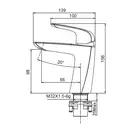 KOER KB-10008-05 Смеситель для умывальника, черный (KR3471)