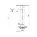KOER KI-11015-02 Змішувач для умивальника, нерж (KR4782)