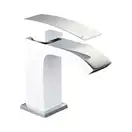 KOER KB-12007-04 Смеситель для умывальника, хром+белый (KR5151)