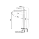 KOER KB-13007-07 Смеситель для умывальника, графит (KR5154)