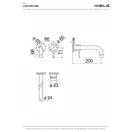 Змішувач для умивальника Live Polar White (LV00199-1WM), Nobili (LV00199/1WM)
