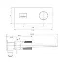 змішувач для умивальника Omnires Contour прихованого монтажу, gold (CT8015GLB)