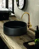 Смеситель для раковины Paffoni Light (цвет - Honey gold spazzolato / Матовое медовое золото), с донным клапаном (LIG078HGSP)