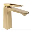 Змішувач для умивальника (раковини) REA PARKER BRUSHED GOLD LOW низький (REA-B4809)