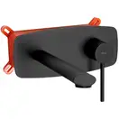 Смеситель для раковины (умывальника) REA OVAL BLACK + BOX черный скрытого монтажа (REA-B8860)