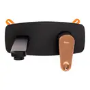 Смеситель для раковины (умывальника) REA MILD BLACK ROSE GOLD + BOX скрытого монтажа (REA-B9142)