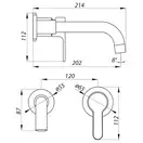 Zerix LR1003-1 Смеситель для умывальника, встраиваемый (LL1209)