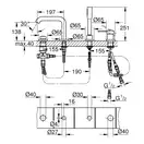 Смеситель на борт ванны Grohe Essence (цвет - тёмный графит, матовый), с душевым гарнитуром (19578AL1) фото 2 Aquada.com.ua