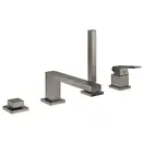 Смеситель на борт ванны Grohe Eurocube (цвет - тёмный графит, матовый), с душевым гарнитуром (19897AL1) фото 1 Aquada.com.ua