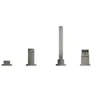 Смеситель на борт ванны Grohe Eurocube (цвет - тёмный графит, матовый), с душевым гарнитуром (19897AL1) фото 2 Aquada.com.ua