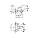 Смеситель для ванны Grohe BauFlow (цвет - хром) (23756000) фото 2 Aquada.com.ua