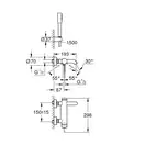 Смеситель однорычажный для ванны Grohe Essence DN 15 (цвет - хром) с ручным душем (33628001) фото 2 Aquada.com.ua