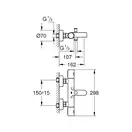 Термостат для ванны Grohe Grohtherm 800 Cosmopolitan (цвет - хром) (34766000) фото 6 Aquada.com.ua