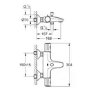Душовий гарнітур Grohe Grohtherm 800 + New Tempesta 100, хром (UA34567007)