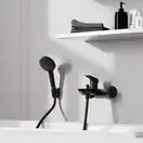 HANSGROHE Logis Смеситель для ванны, черный матовый (71400670)