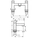 Смеситель на борт ванны Hansgrohe Vernis Shape (цвет - хром) (71452000) фото 2 Aquada.com.ua