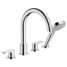 Смеситель на борт ванны Hansgrohe Vernis Blend (цвет - хром), с душевым гарнитуром (71456000) фото 1 Aquada.com.ua