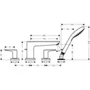 Змішувач для ванни Hansgrohe Talis E на борт, Brushed Bronze (71748140)