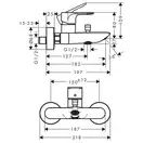 Hansgrohe Rebris E Смеситель для ванны, черный матовый (72450670)